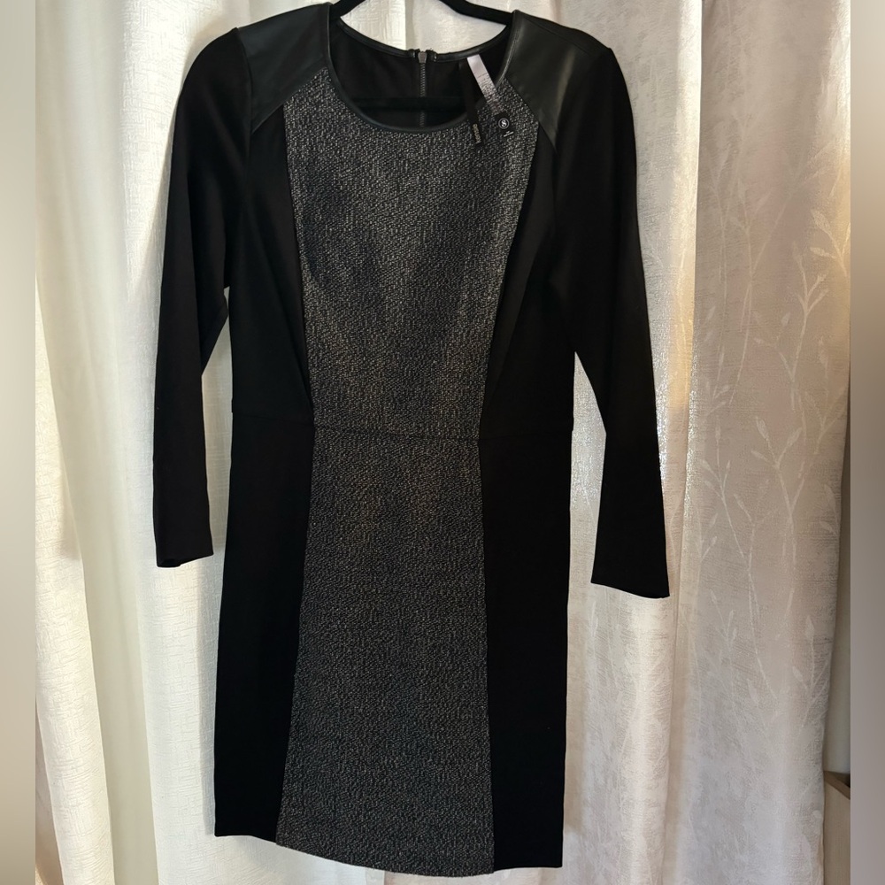 Kensie Black Long Sleeve Dress Small